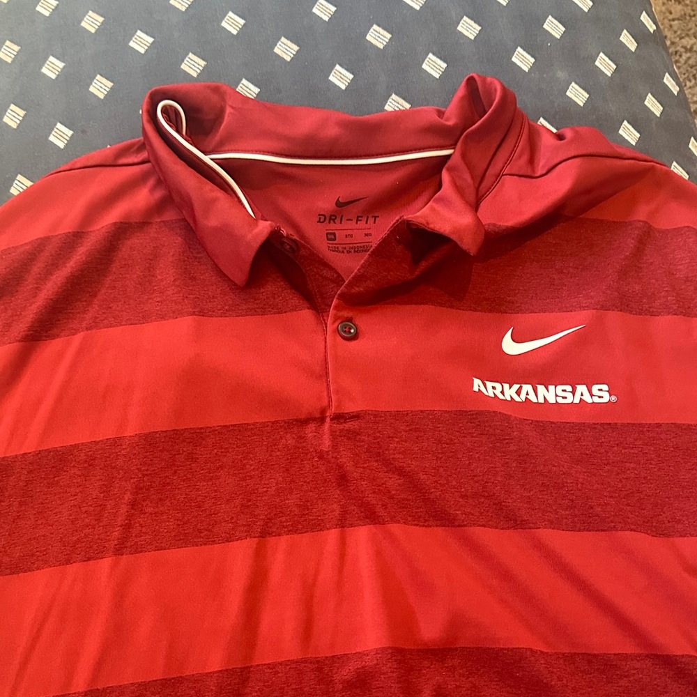Nike Red Arkansas Men's Polo Shirt